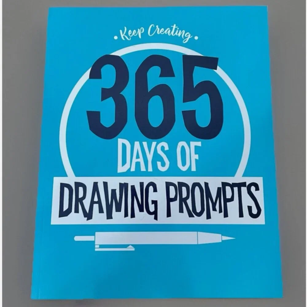 Drawing Idea/Prompt Book  - KEEP CREATING ~ 365 Days of Drawing Sketchbook
